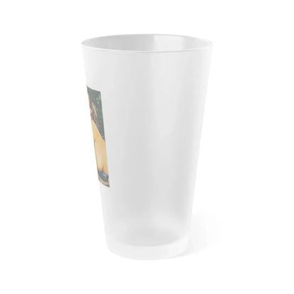 Linda Blair #215 - Topless (Vintage Female Icon) Frosted Pint Glass 16oz - Go Mug Yourself