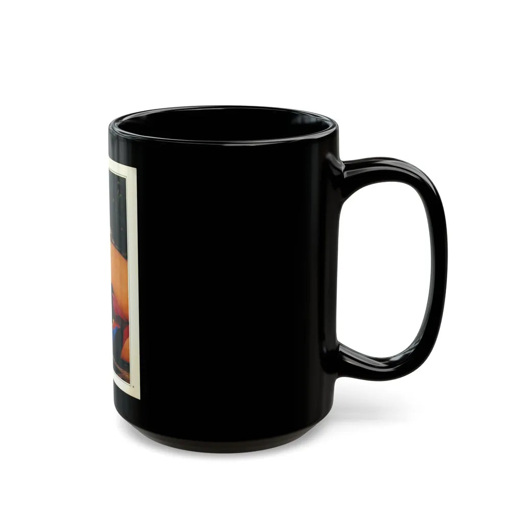 Linda Blair #216 (Vintage Female Icon) Black Coffee Mug-Go Mug Yourself