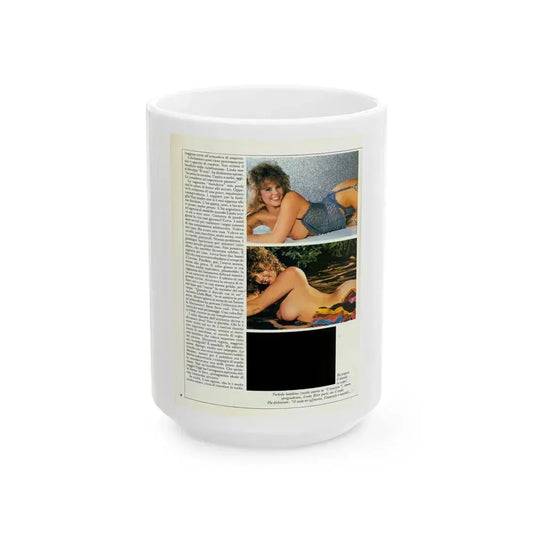Linda Blair #217 - Topless (Vintage Female Icon) White Coffee Mug 15oz - Go Mug Yourself