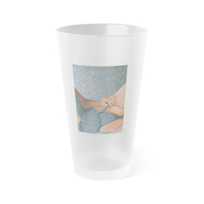 Linda Blair #220 (Vintage Female Icon) Frosted Pint Glass 16oz 16oz Frosted - Go Mug Yourself