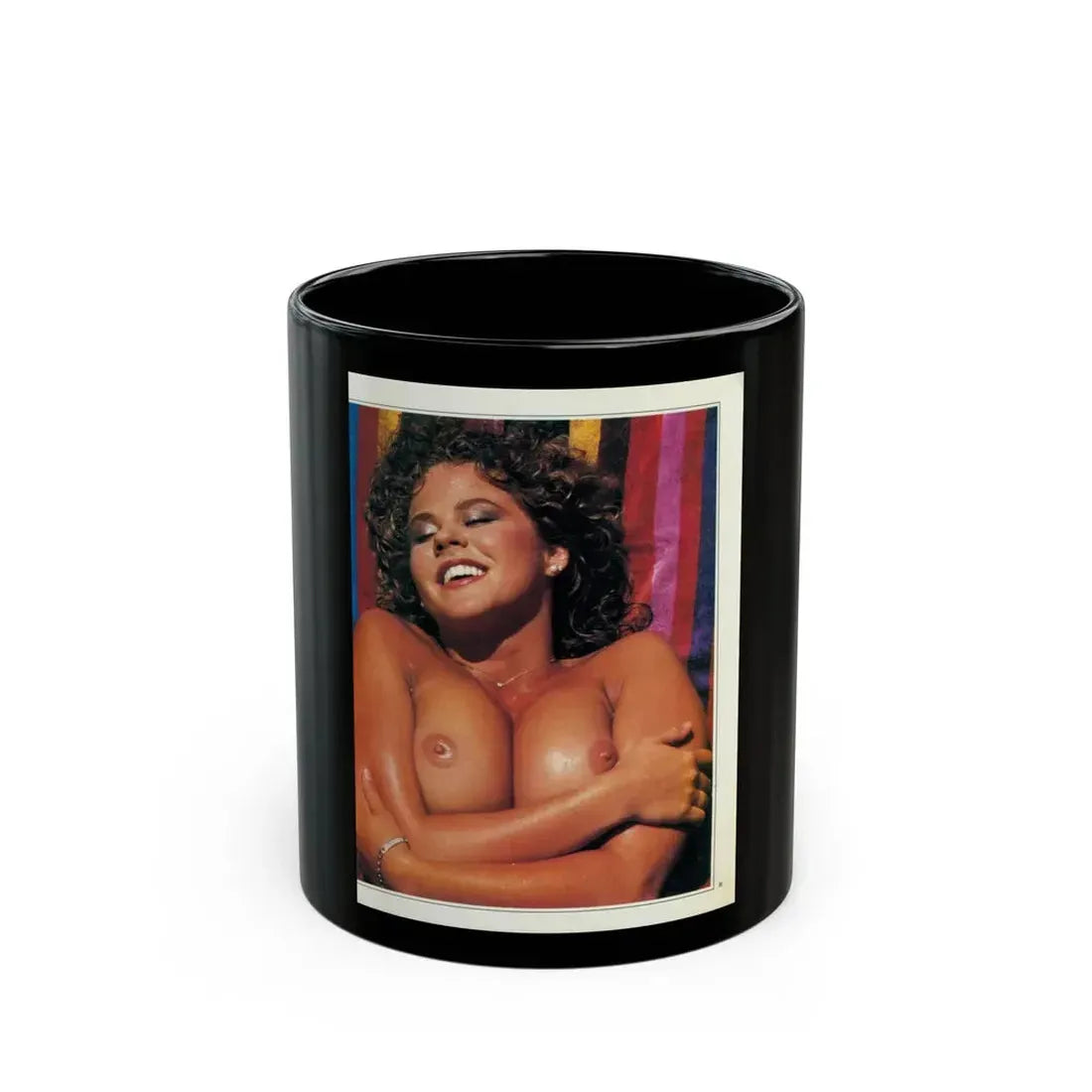 Linda Blair #222 - Topless (Vintage Female Icon) Black Coffee Mug 11oz - Go Mug Yourself