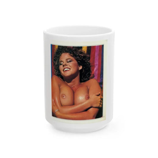 Linda Blair #222 - Topless (Vintage Female Icon) White Coffee Mug 15oz - Go Mug Yourself