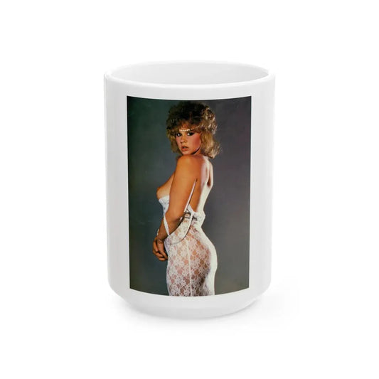 Linda Blair #223 - Topless (Vintage Female Icon) White Coffee Mug 15oz - Go Mug Yourself