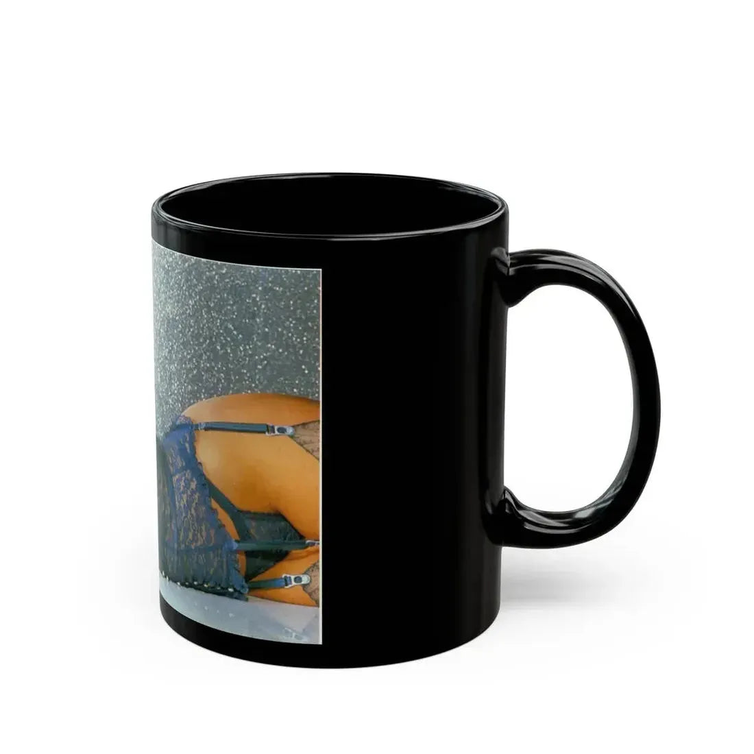 Linda Blair #224 - Topless (Vintage Female Icon) Black Coffee Mug - Go Mug Yourself