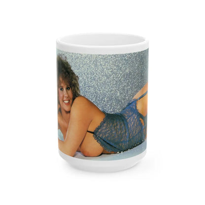 Linda Blair #224 - Topless (Vintage Female Icon) White Coffee Mug-15oz-Go Mug Yourself