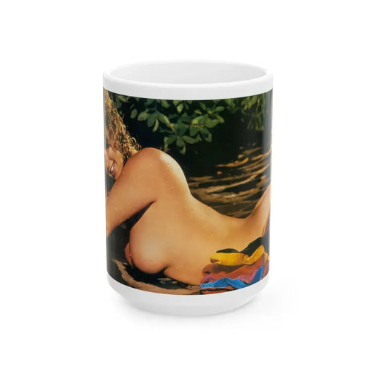 Linda Blair #225 - Topless (Vintage Female Icon) White Coffee Mug 15oz - Go Mug Yourself