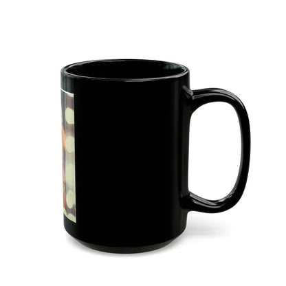 Linda Blair #226 - Partially Topless (Vintage Female Icon) Black Coffee Mug - Go Mug Yourself