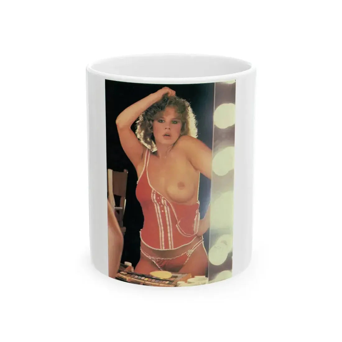 Linda Blair #226 - Partially Topless (Vintage Female Icon) White Coffee Mug 11oz - Go Mug Yourself