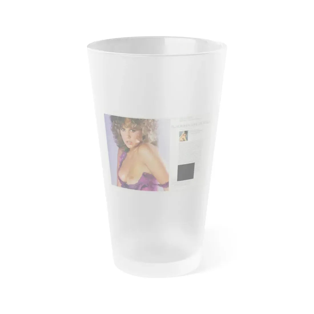 Linda Blair #227 - Partially Topless (Vintage Female Icon) Frosted Pint Glass 16oz 16oz Frosted - Go Mug Yourself