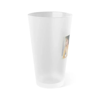Linda Blair #228 - Partially Topless (Vintage Female Icon) Frosted Pint Glass 16oz - Go Mug Yourself