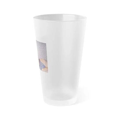 Linda Blair #233 - Partially Topless (Vintage Female Icon) Frosted Pint Glass 16oz - Go Mug Yourself