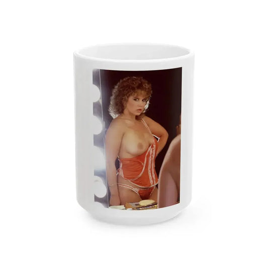 Linda Blair #235 - Partially Topless (Vintage Female Icon) White Coffee Mug 15oz - Go Mug Yourself