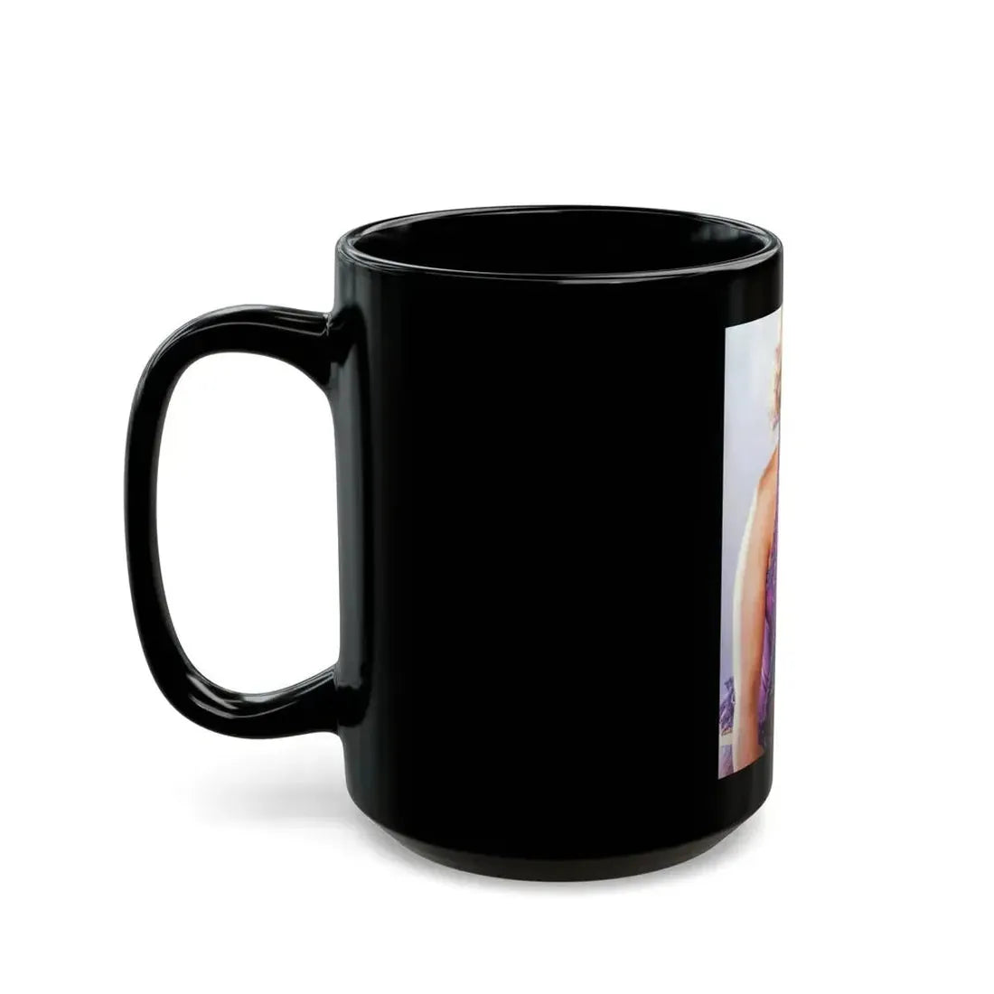 Linda Blair #236 - Partially Topless (Vintage Female Icon) Black Coffee Mug - Go Mug Yourself