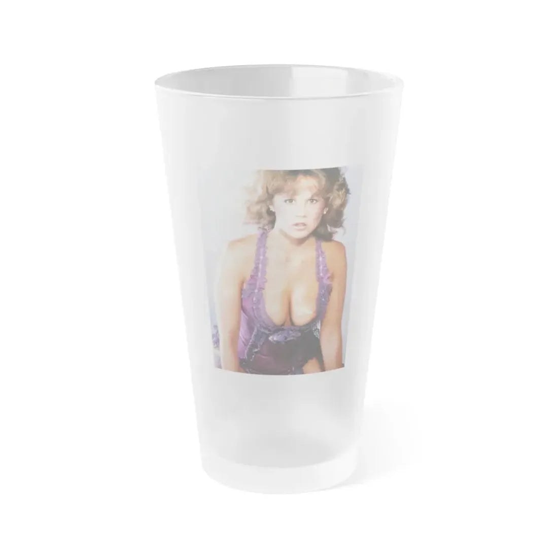 Linda Blair #236 - Partially Topless (Vintage Female Icon) Frosted Pint Glass 16oz 16oz Frosted - Go Mug Yourself