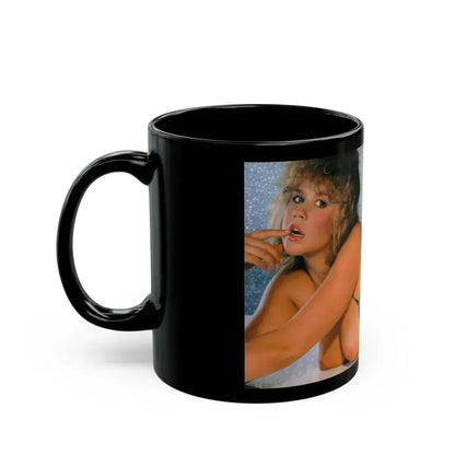 Linda Blair #237 - Topless (Vintage Female Icon) Black Coffee Mug - Go Mug Yourself