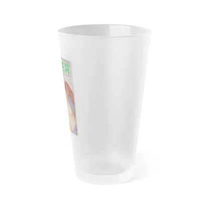 Linda Blair #240 - Mag. Cover Partially Topless 1 (Vintage Female Icon) Frosted Pint Glass 16oz - Go Mug Yourself