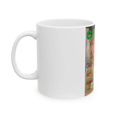 Linda Blair #240 - Mag. Cover Partially Topless 1 (Vintage Female Icon) White Coffee Mug - Go Mug Yourself