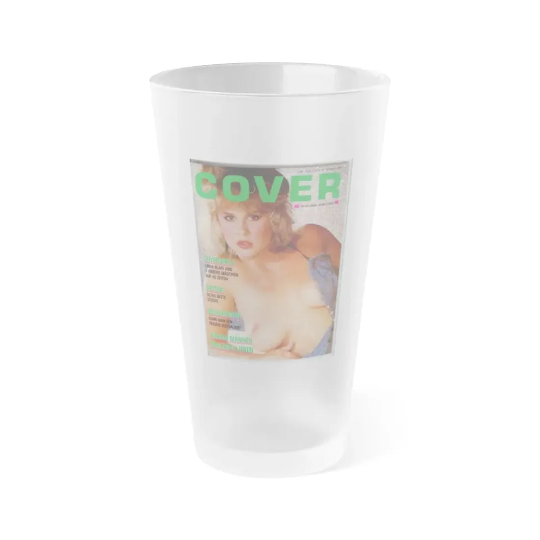 Linda Blair #240 - Mag. Cover Partially Topless (Vintage Female Icon) Frosted Pint Glass 16oz 16oz Frosted - Go Mug Yourself