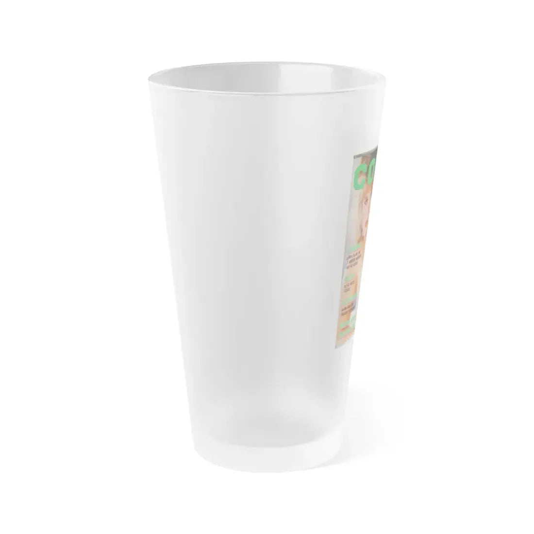 Linda Blair #240 - Mag. Cover Partially Topless (Vintage Female Icon) Frosted Pint Glass 16oz - Go Mug Yourself