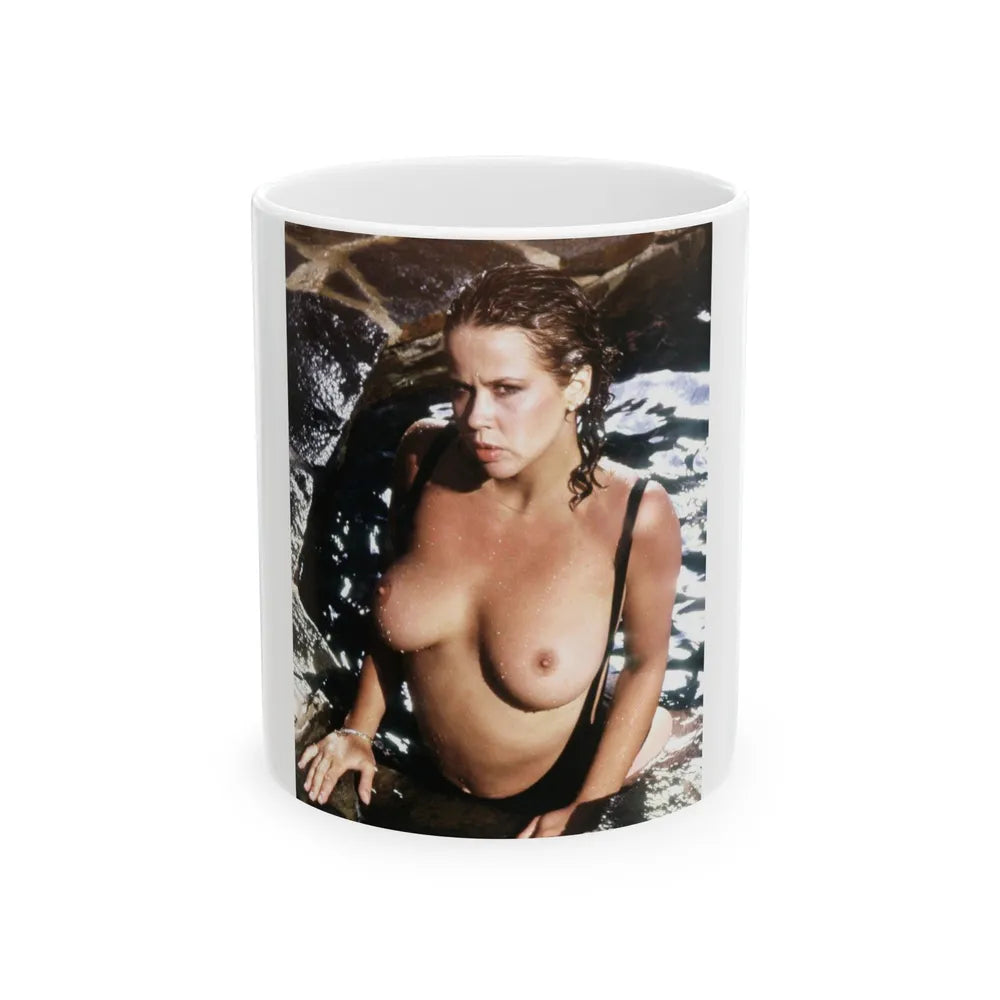 Linda Blair #241 - Topless (Vintage Female Icon) White Coffee Mug-11oz-Go Mug Yourself