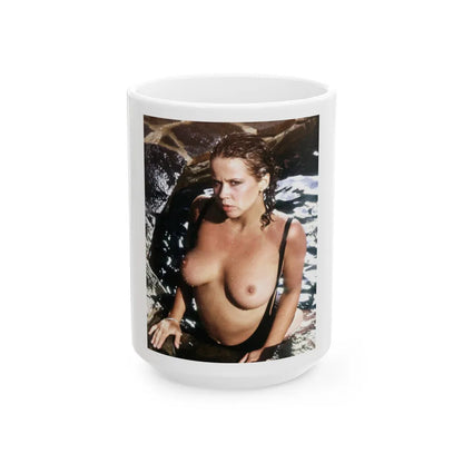 Linda Blair #241 - Topless (Vintage Female Icon) White Coffee Mug-15oz-Go Mug Yourself