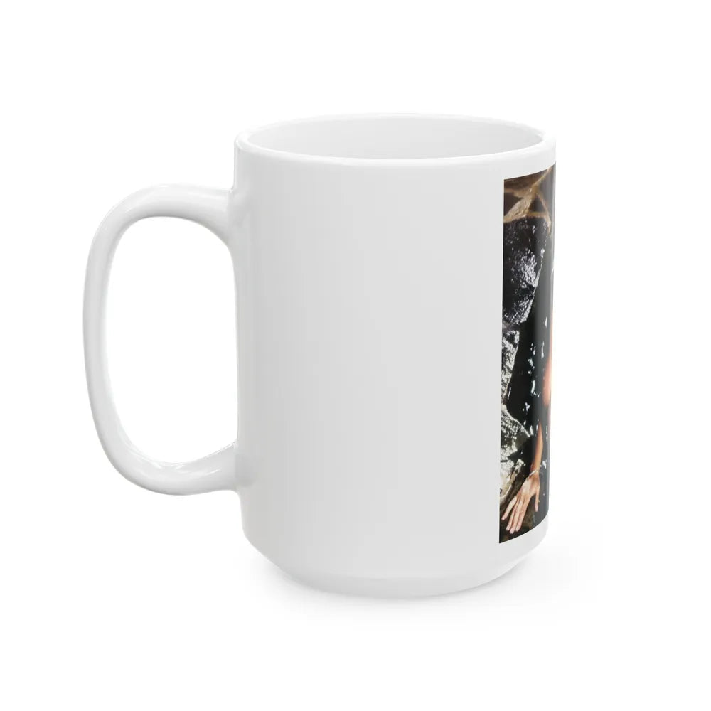 Linda Blair #241 - Topless (Vintage Female Icon) White Coffee Mug-Go Mug Yourself