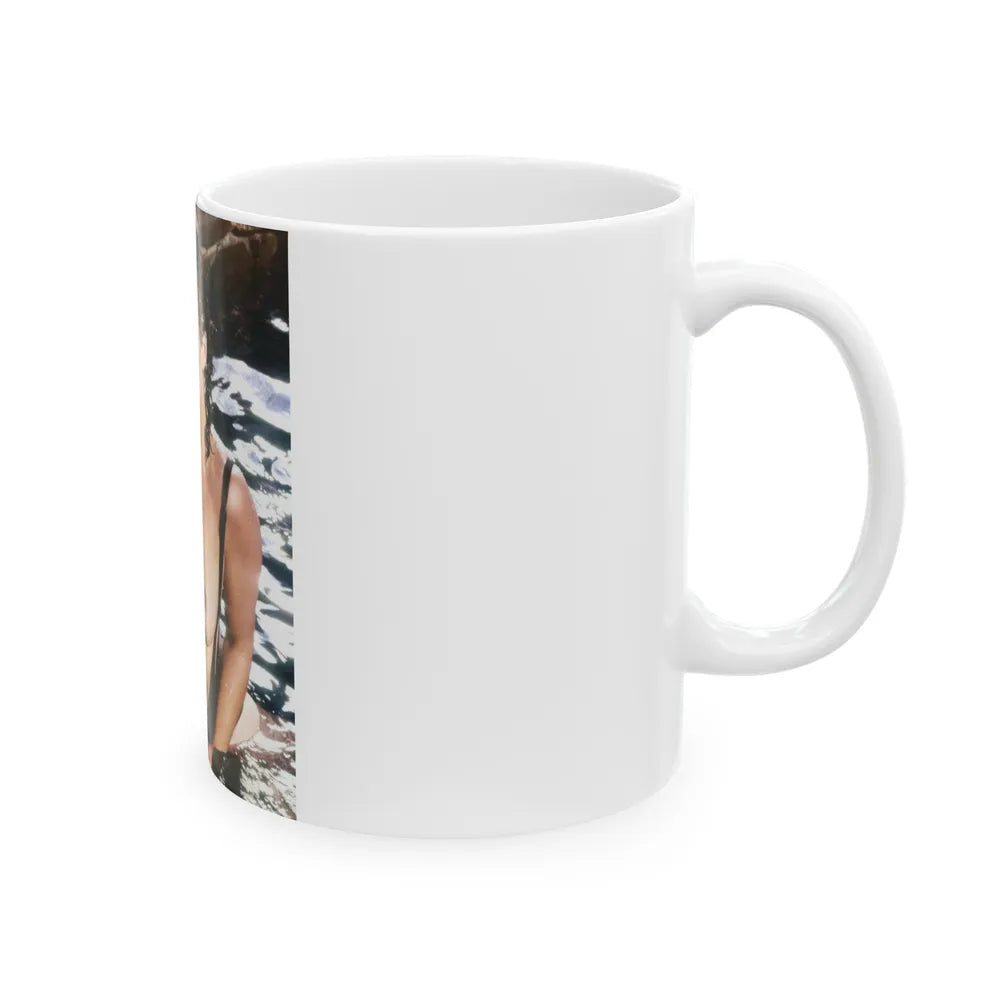 Linda Blair #241 - Topless (Vintage Female Icon) White Coffee Mug-Go Mug Yourself