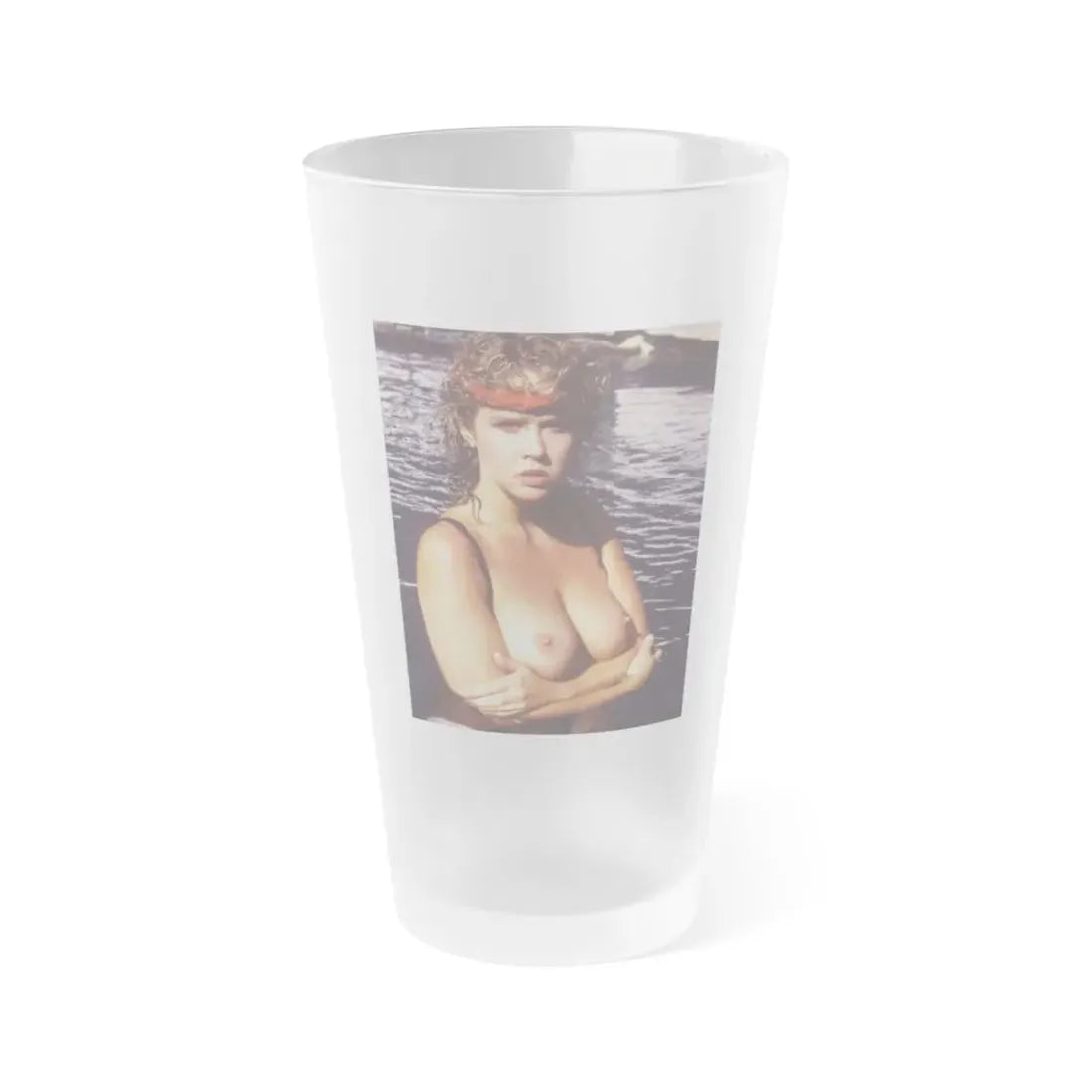 Linda Blair #242 - Topless (Vintage Female Icon) Frosted Pint Glass 16oz 16oz Frosted - Go Mug Yourself