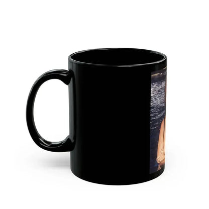 Linda Blair #243 - Topless (Vintage Female Icon) Black Coffee Mug - Go Mug Yourself