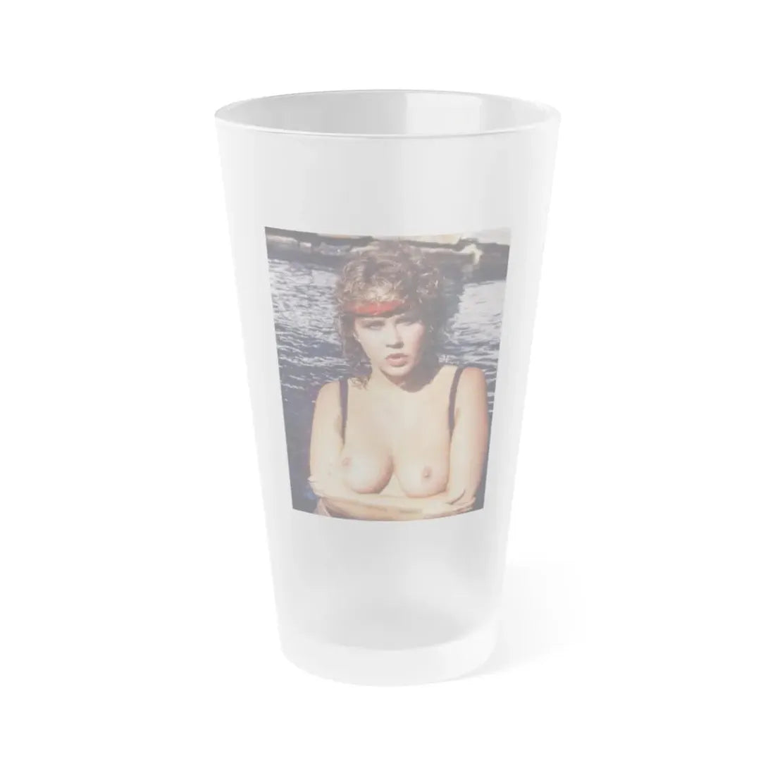 Linda Blair #243 - Topless (Vintage Female Icon) Frosted Pint Glass 16oz 16oz Frosted - Go Mug Yourself