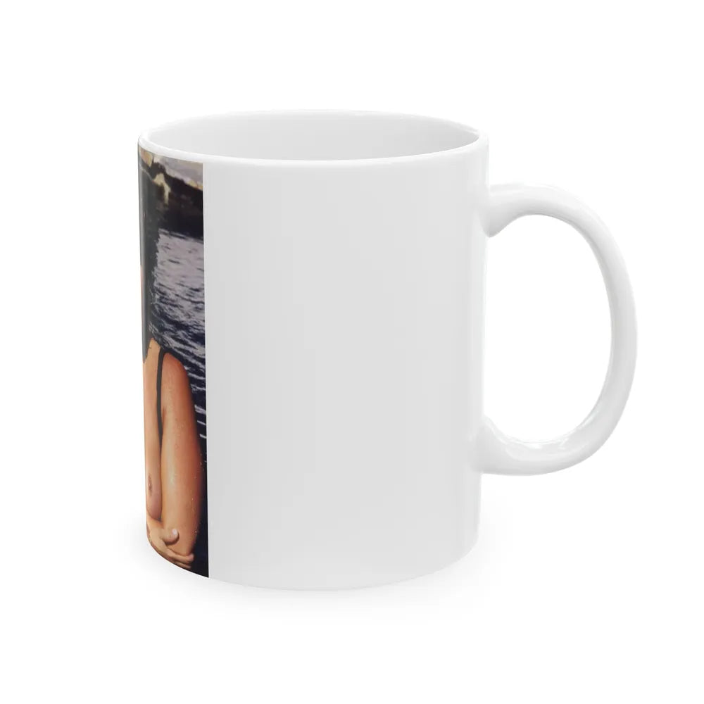 Linda Blair #243 - Topless (Vintage Female Icon) White Coffee Mug-Go Mug Yourself