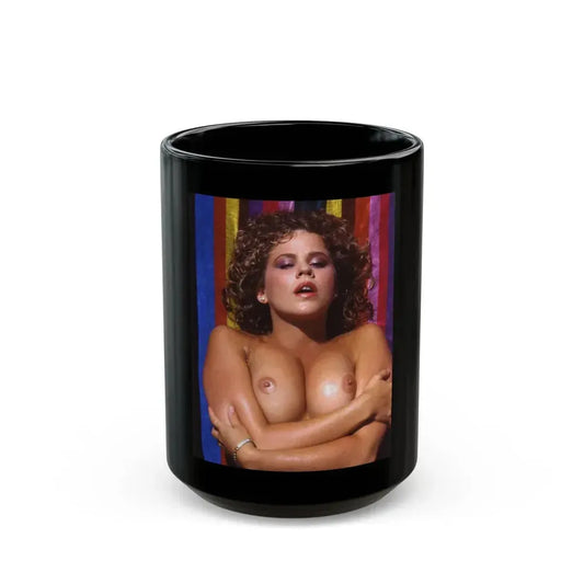 Linda Blair #247 - Topless (Vintage Female Icon) Black Coffee Mug 15oz - Go Mug Yourself