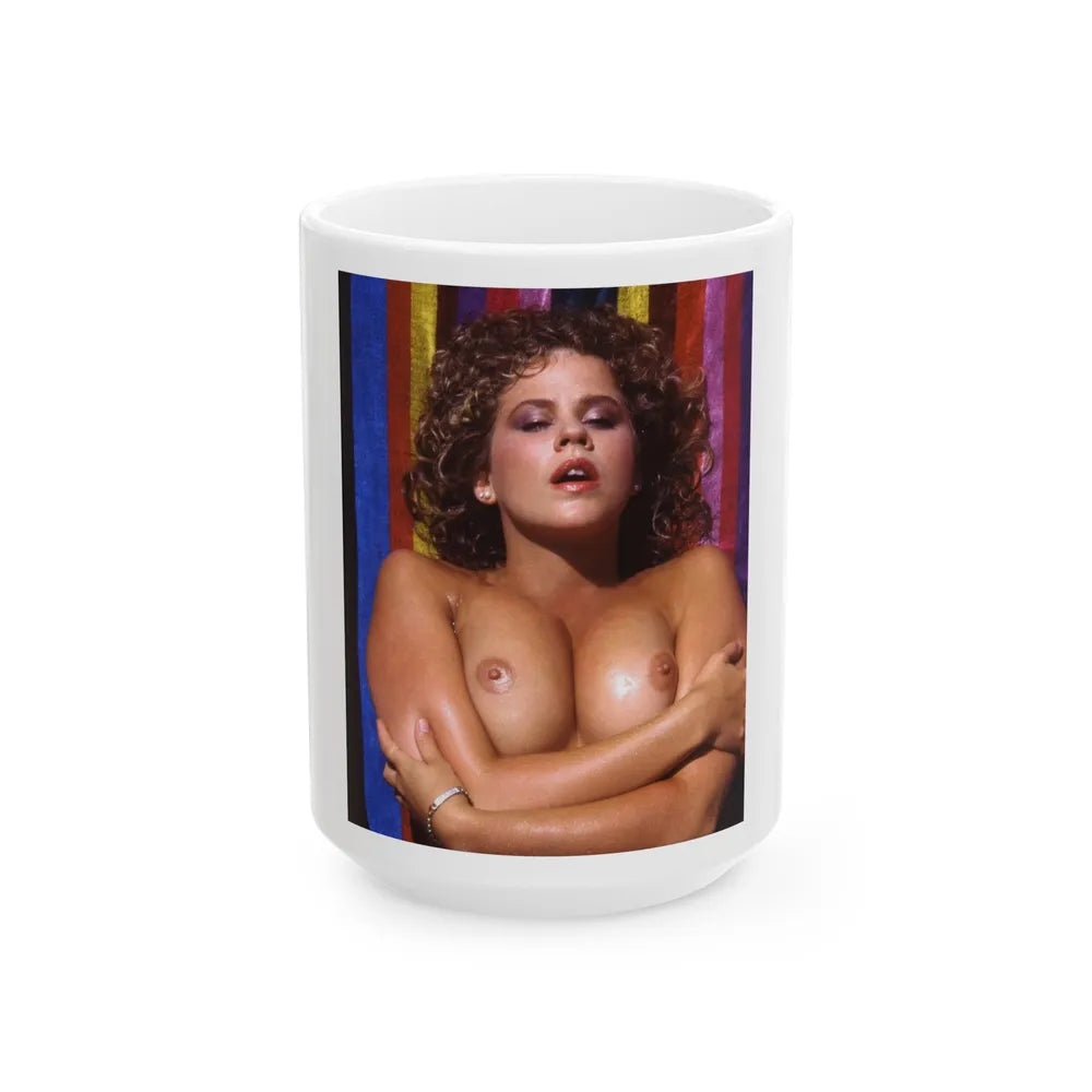 Linda Blair #247 - Topless (Vintage Female Icon) White Coffee Mug-15oz-Go Mug Yourself