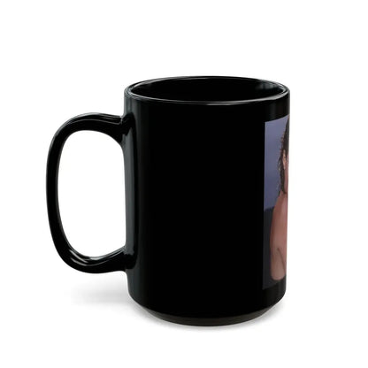 Linda Blair #248 - Topless (Vintage Female Icon) Black Coffee Mug - Go Mug Yourself