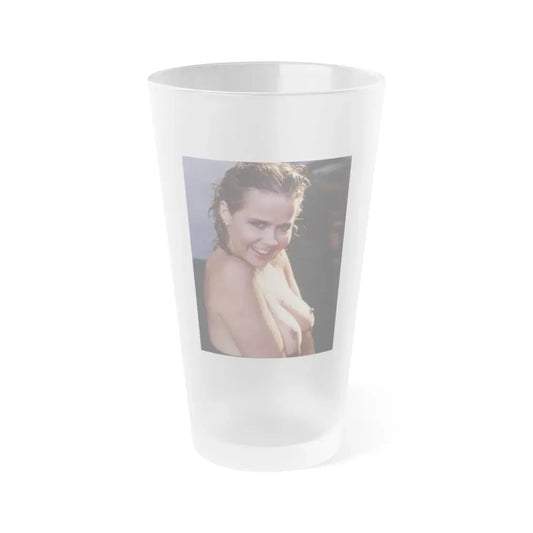 Linda Blair #248 - Topless (Vintage Female Icon) Frosted Pint Glass 16oz 16oz Frosted - Go Mug Yourself