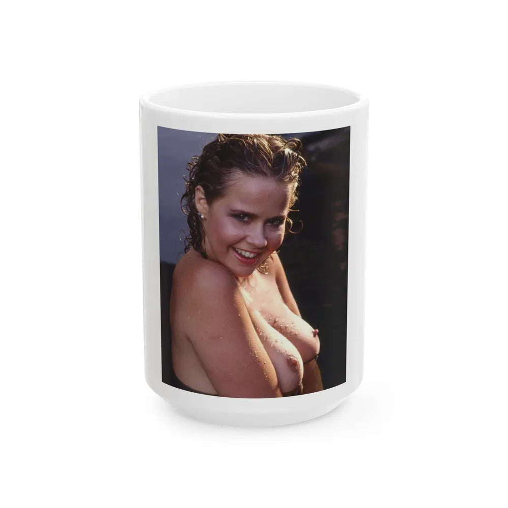 Linda Blair #248 - Topless (Vintage Female Icon) White Coffee Mug-15oz-Go Mug Yourself