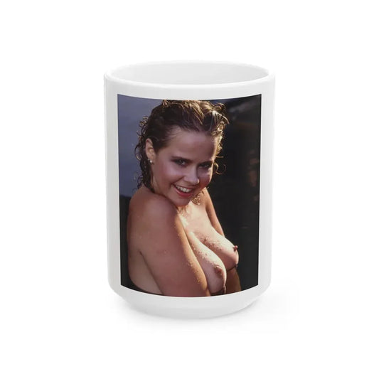 Linda Blair #248 - Topless (Vintage Female Icon) White Coffee Mug 15oz - Go Mug Yourself