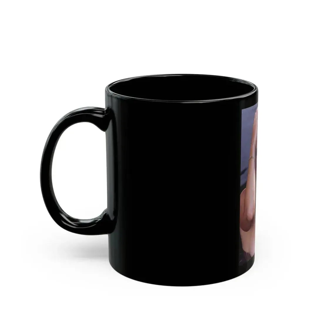 Linda Blair #251 - Topless (Vintage Female Icon) Black Coffee Mug - Go Mug Yourself