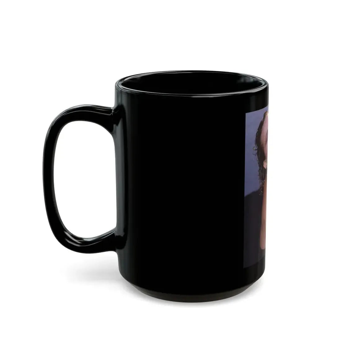 Linda Blair #252 - Topless (Vintage Female Icon) Black Coffee Mug - Go Mug Yourself
