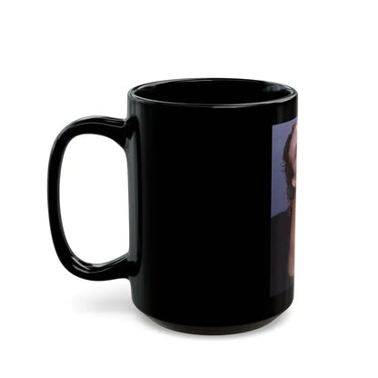 Linda Blair #252 - Topless (Vintage Female Icon) Black Coffee Mug - Go Mug Yourself