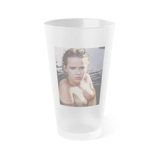Linda Blair #253 - Topless (Vintage Female Icon) Frosted Pint Glass 16oz 16oz Frosted - Go Mug Yourself