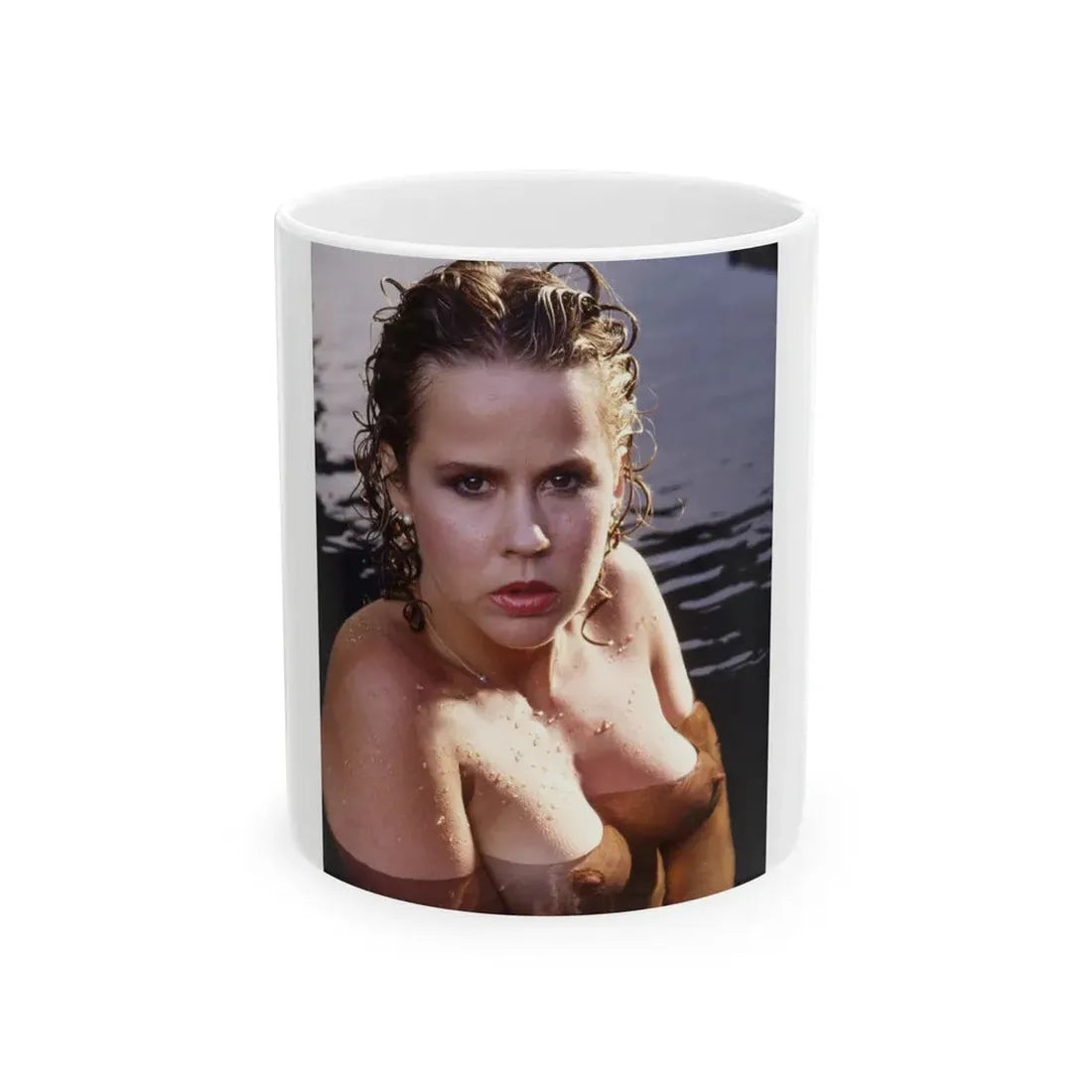 Linda Blair #253 - Topless (Vintage Female Icon) White Coffee Mug 11oz - Go Mug Yourself