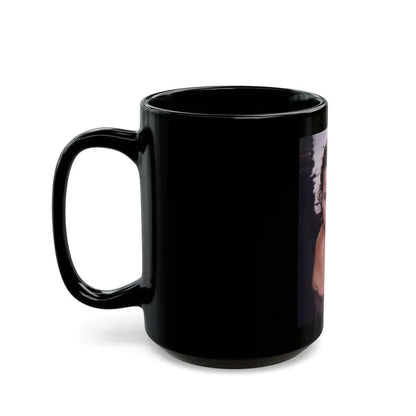 Linda Blair #254 - Topless (Vintage Female Icon) Black Coffee Mug - Go Mug Yourself