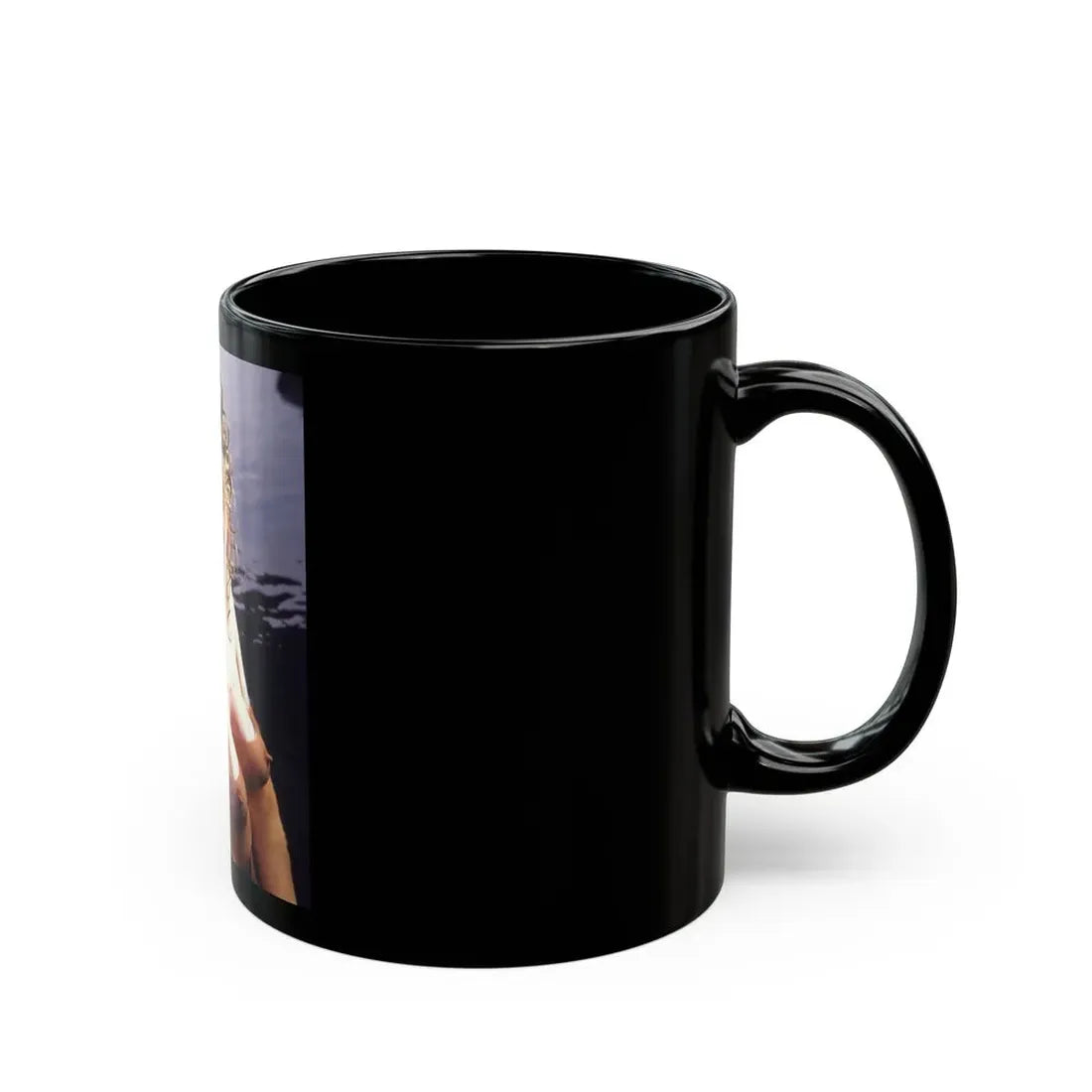Linda Blair #254 - Topless (Vintage Female Icon) Black Coffee Mug - Go Mug Yourself