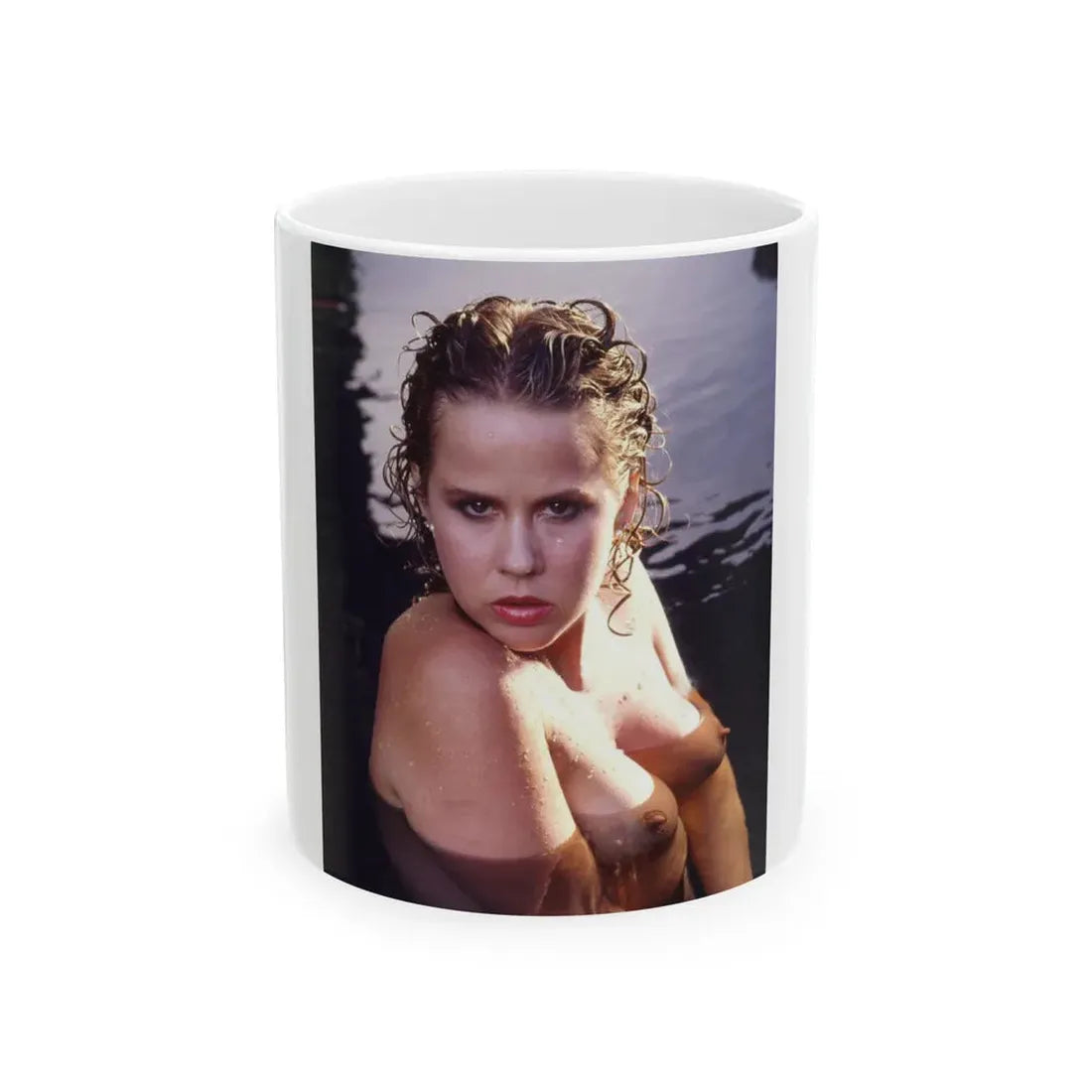 Linda Blair #254 - Topless (Vintage Female Icon) White Coffee Mug 11oz - Go Mug Yourself