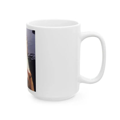 Linda Blair #254 - Topless (Vintage Female Icon) White Coffee Mug - Go Mug Yourself