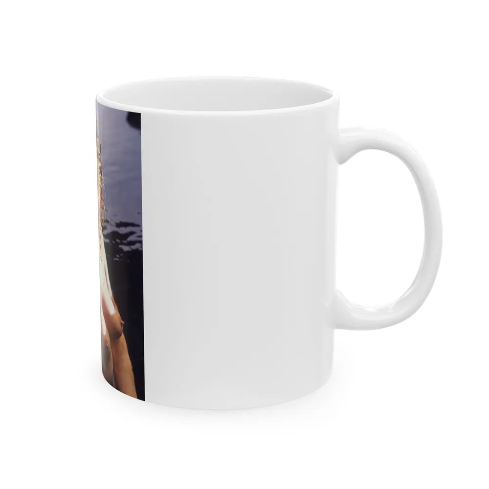 Linda Blair #254 - Topless (Vintage Female Icon) White Coffee Mug-Go Mug Yourself