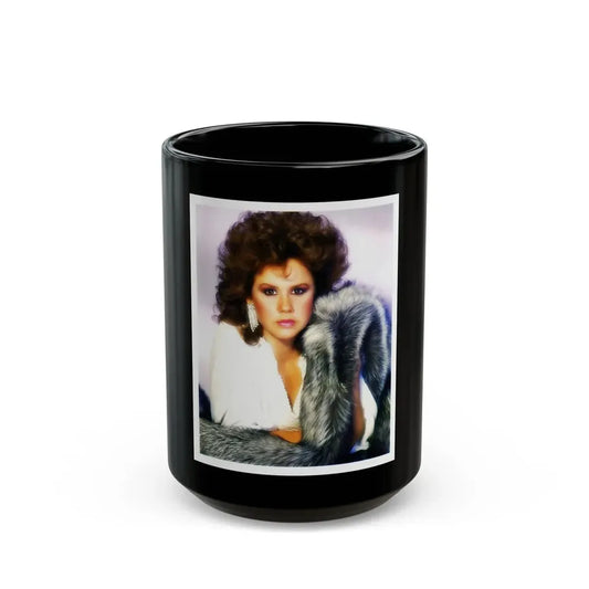 Linda Blair #258 (Vintage Female Icon) Black Coffee Mug 15oz - Go Mug Yourself