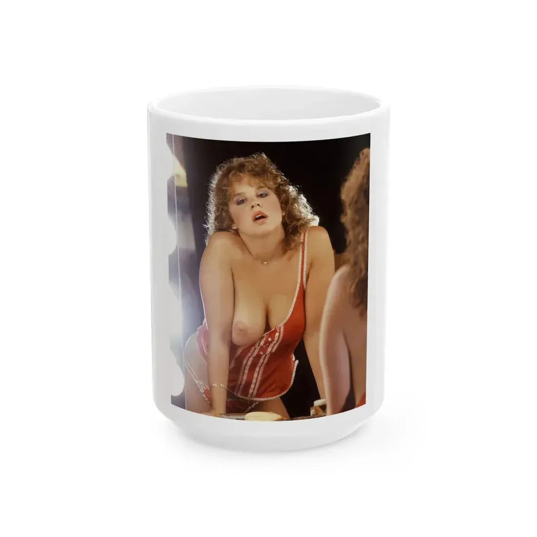 Linda Blair #260 - Partially Topless (Vintage Female Icon) White Coffee Mug 15oz - Go Mug Yourself