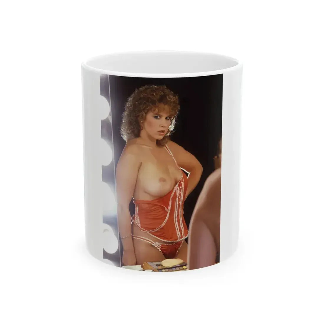 Linda Blair #261 - Partially Topless (Vintage Female Icon) White Coffee Mug 11oz - Go Mug Yourself
